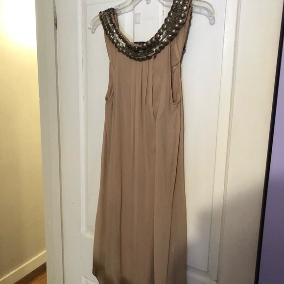 Tan Flowy Dress - Picture 3 of 3